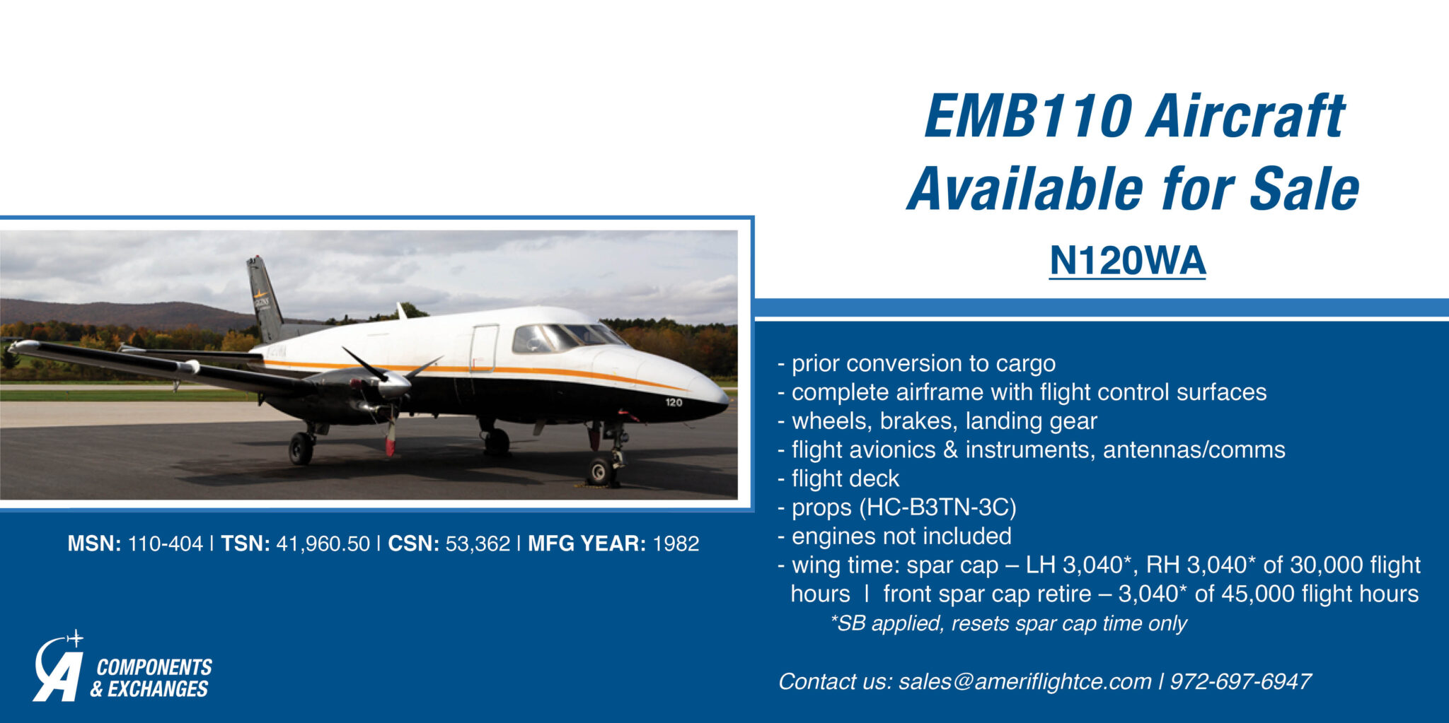 Home Ameriflight Components and Exchanges